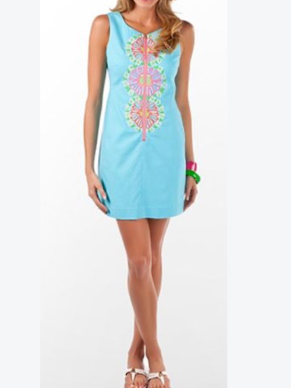 Lilly Pulitzer cotton Kolby shift dress bloomin garden print size 2